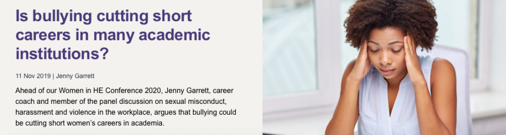 Is bullying cutting short careers? - Jenny Garrett